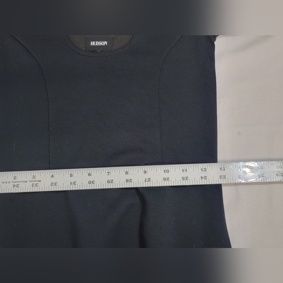 Hudson Jeans Long Sleeve Skater Dress Soft Midi Side Pockets Size XS - Picture 7 of 12